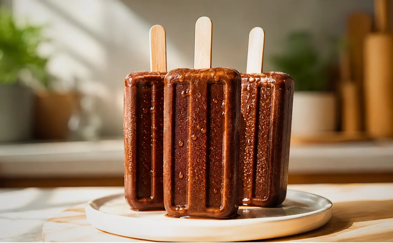 "Choco Power Popsicle unmoulded and ready to eat"