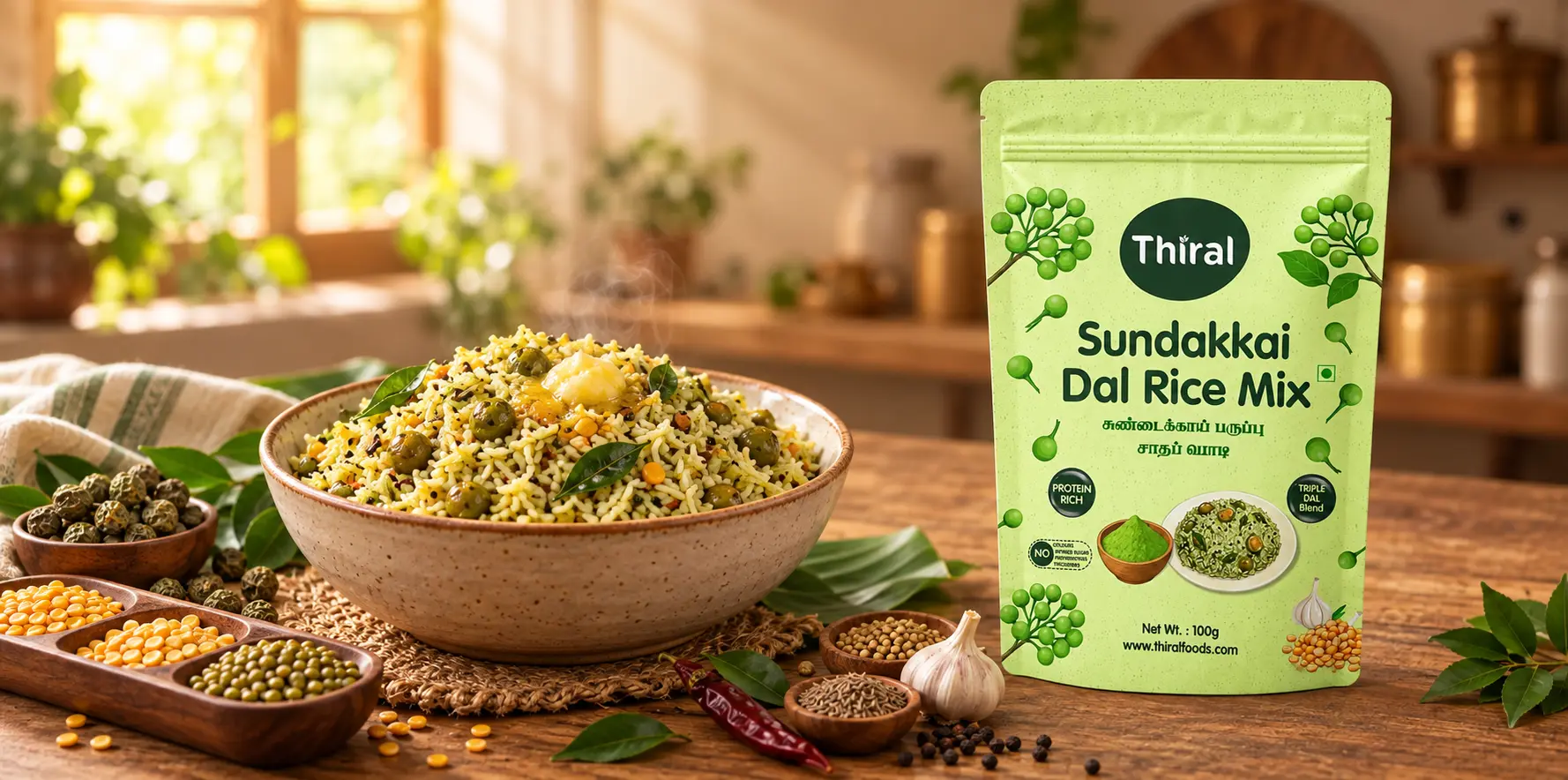 Sundakkai Dal Rice mix